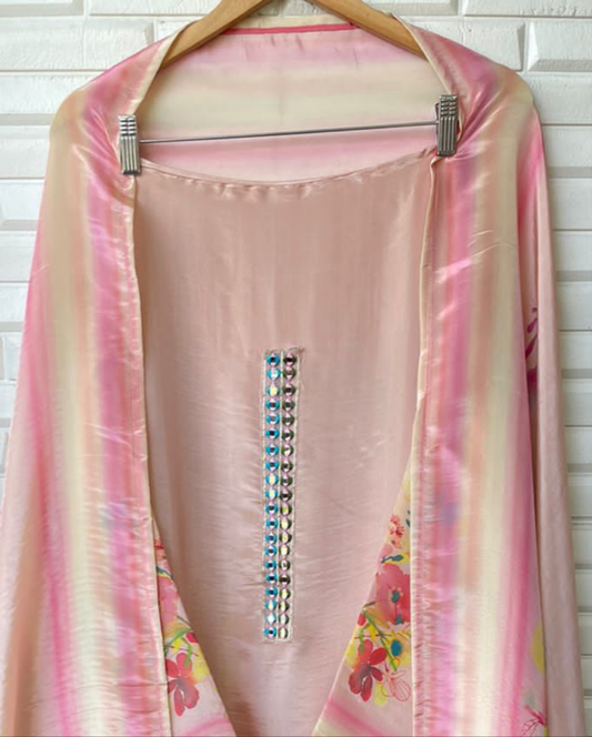 Shimmer Silk Unstitched Ladies Suit Rc 15432