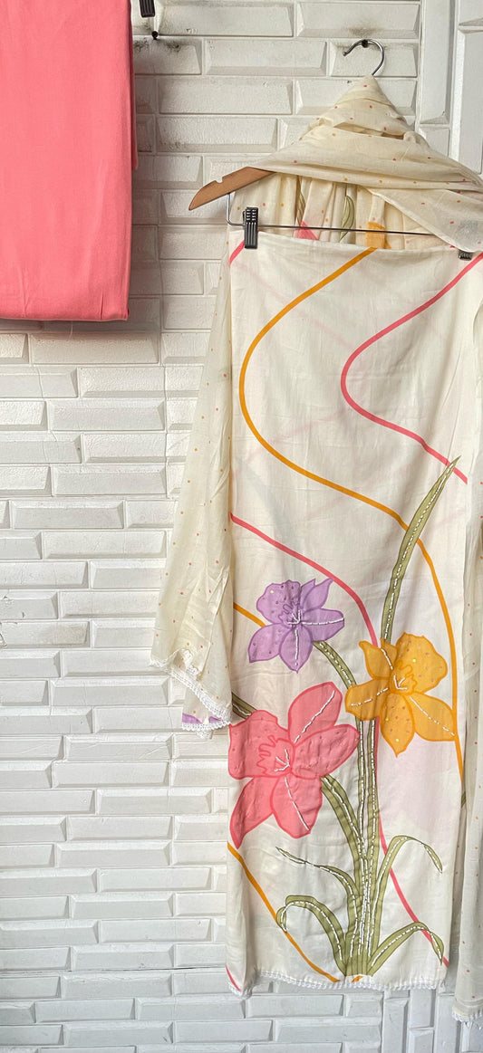 Cotton Unstitched Ladies Suit Rc16744