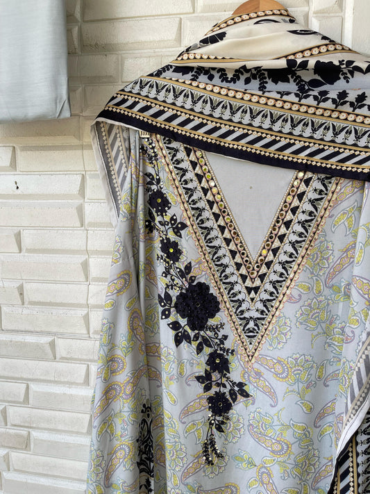 Muslin Unstitched Ladies Suit Rc16748