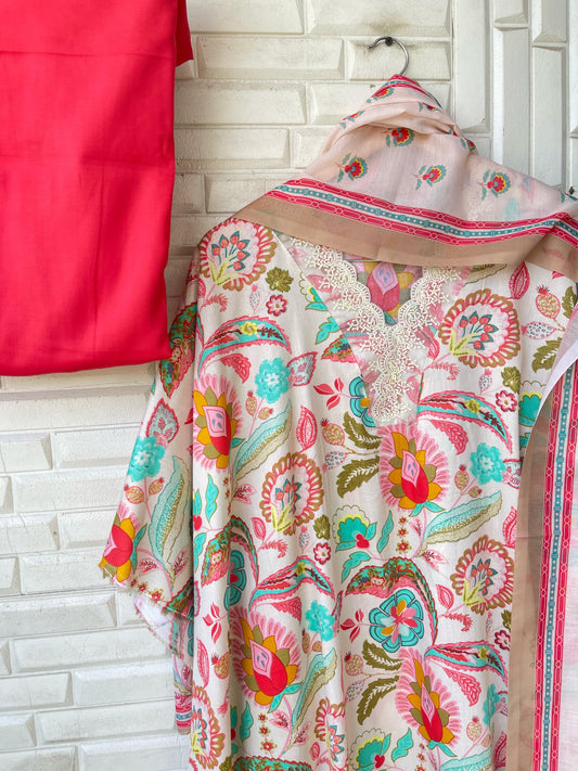 Cotton Unstitched Ladies Suit Rc16752