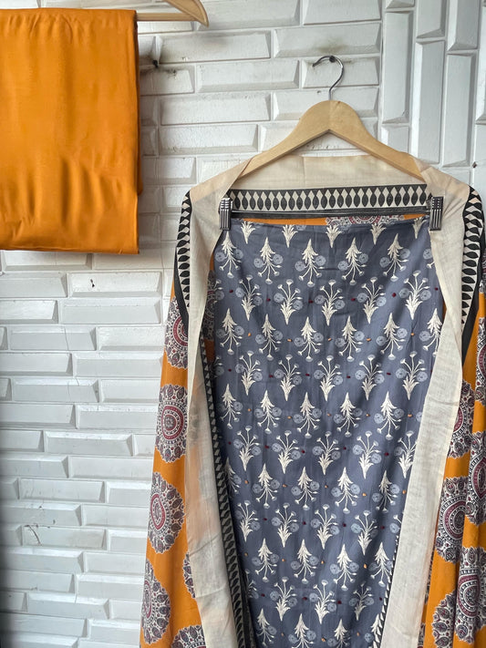 Cotton Unstitched Ladies Suit Rc16732