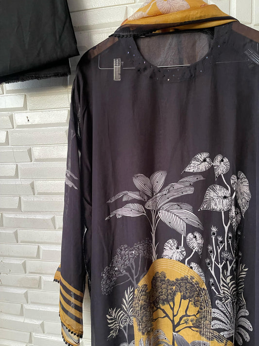 Organza Printed Unstitched Ladies Suit Rc16710