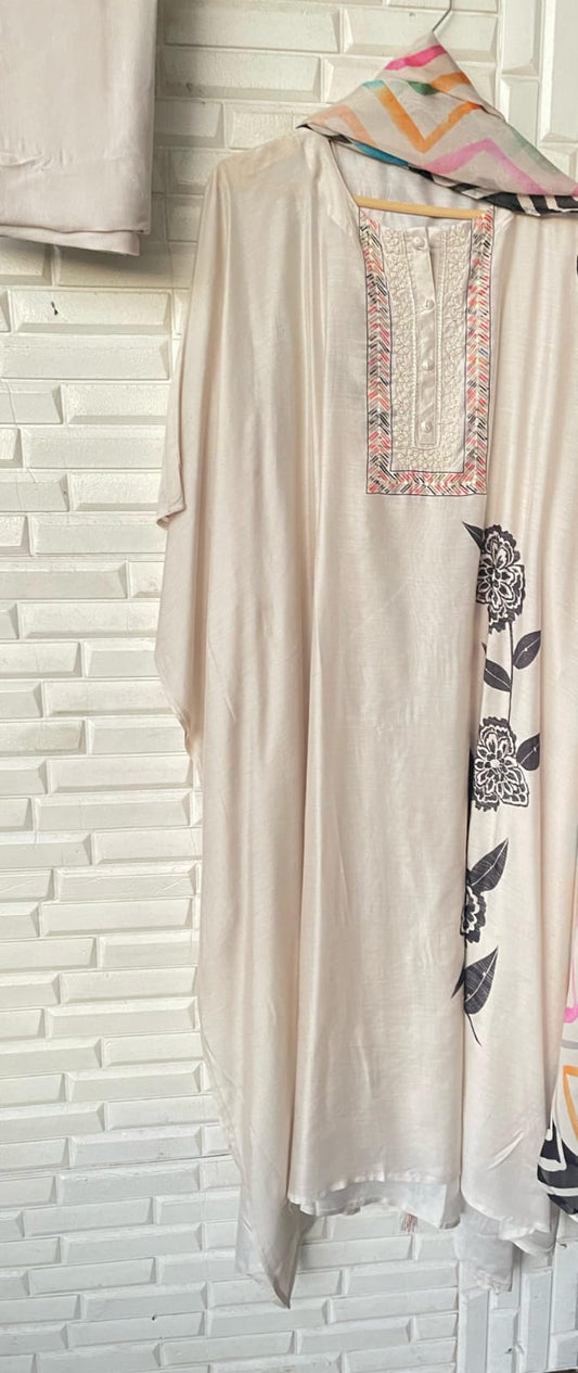 Fine Muslin Unstitched Ladies Suit Rc16715