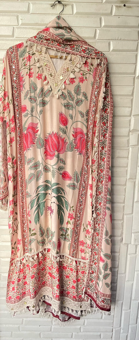 Muslin Unstitched Ladies Suit Rc16713