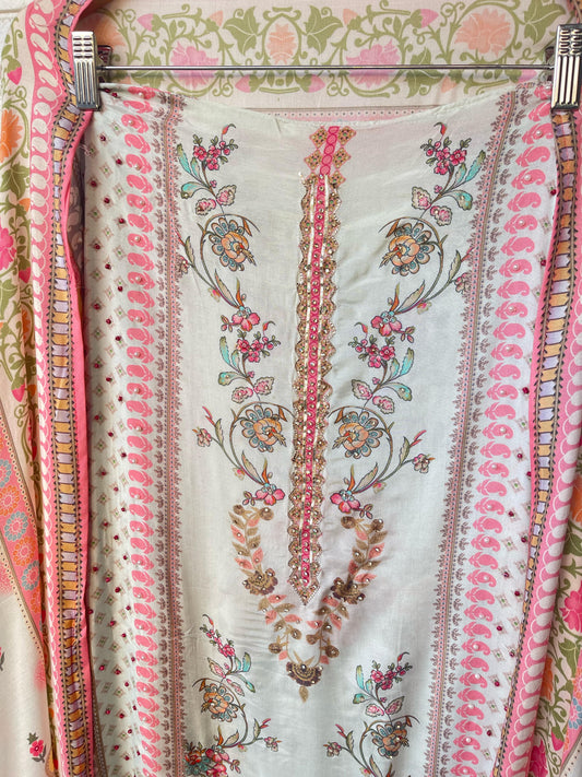 Muslin Unstitched Ladies Suit Rc16730