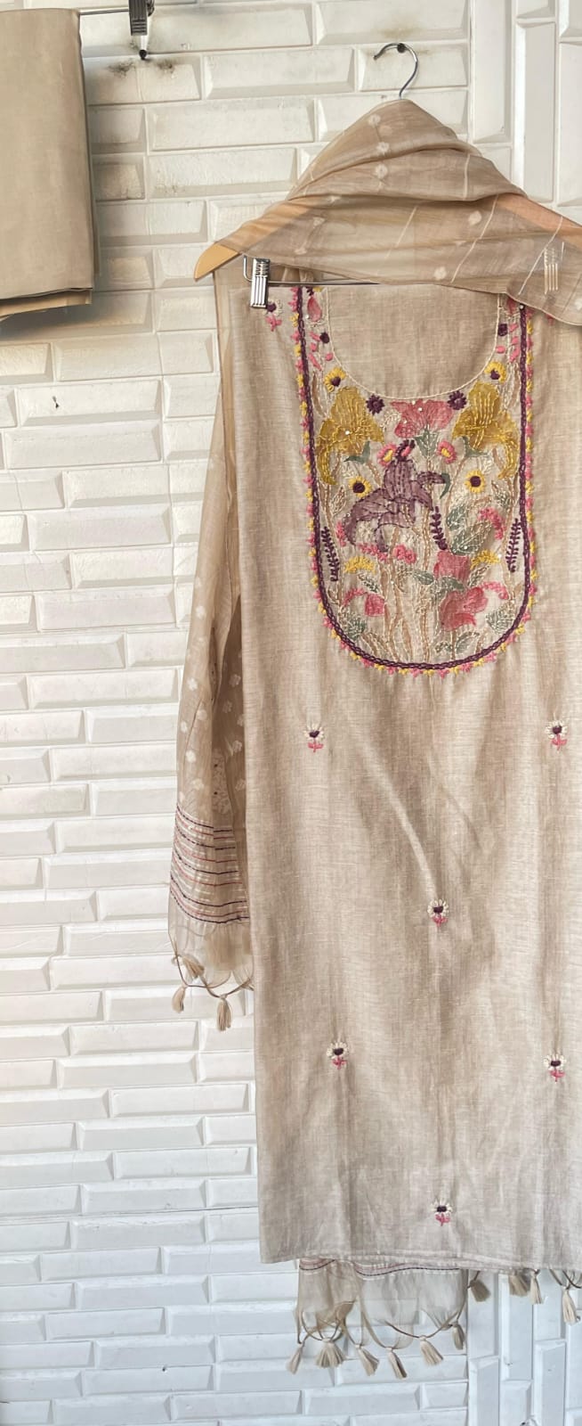 Fine Linen Cotton Unstitched Ladies Suit Rc16726