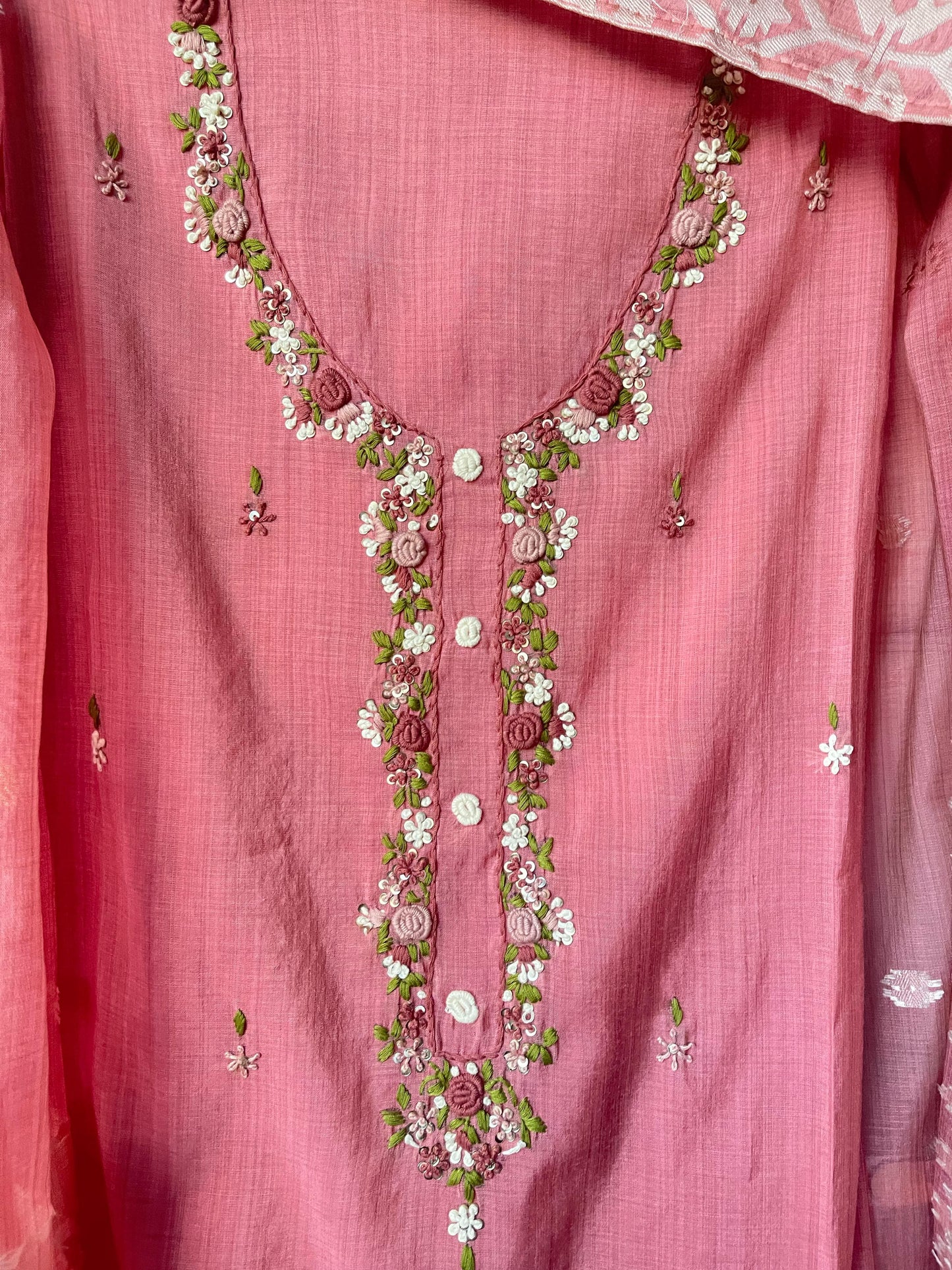Jamdhani Linen Cotton Unstitched Ladies Suit Rc16720