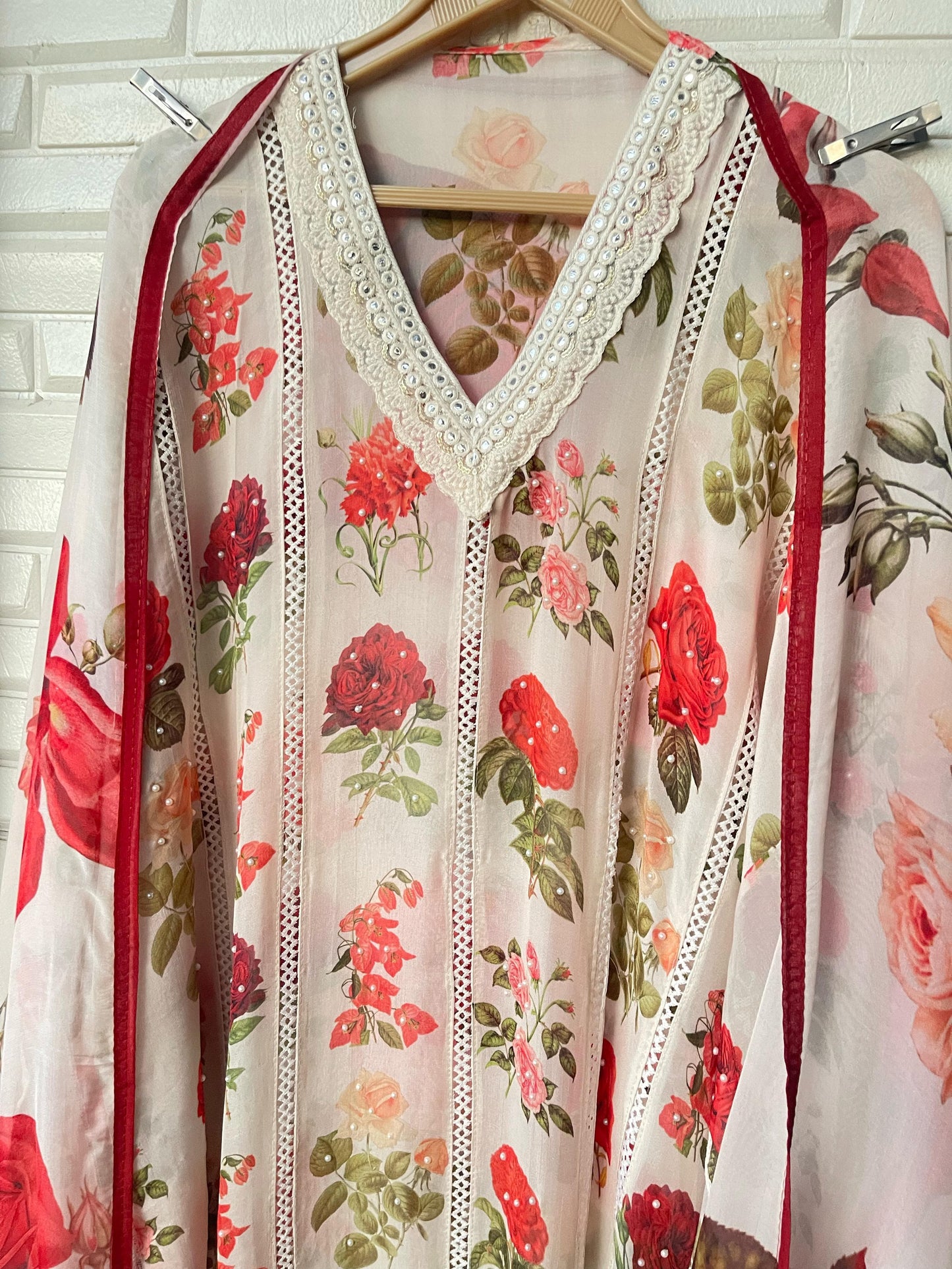 Organza Unstitched Ladies Suit Rc16714