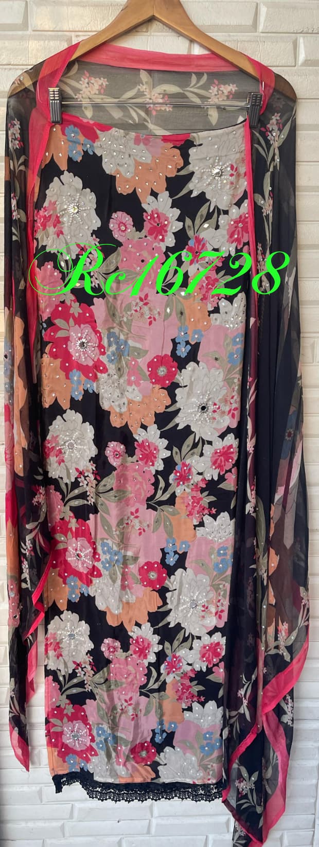 Organza Unstitched Ladies Suit Rc16728