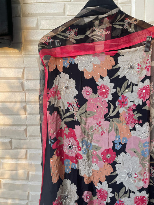 Organza Unstitched Ladies Suit Rc16728