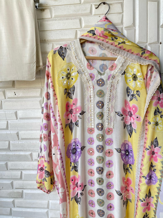 Muslin Unstitched Ladies Suit Rc16697