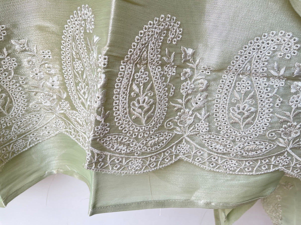 Festive Pure Shimmer Giraffe Silk Resham & Sequence Embroidered Unstitched Suit Set with Dupatta