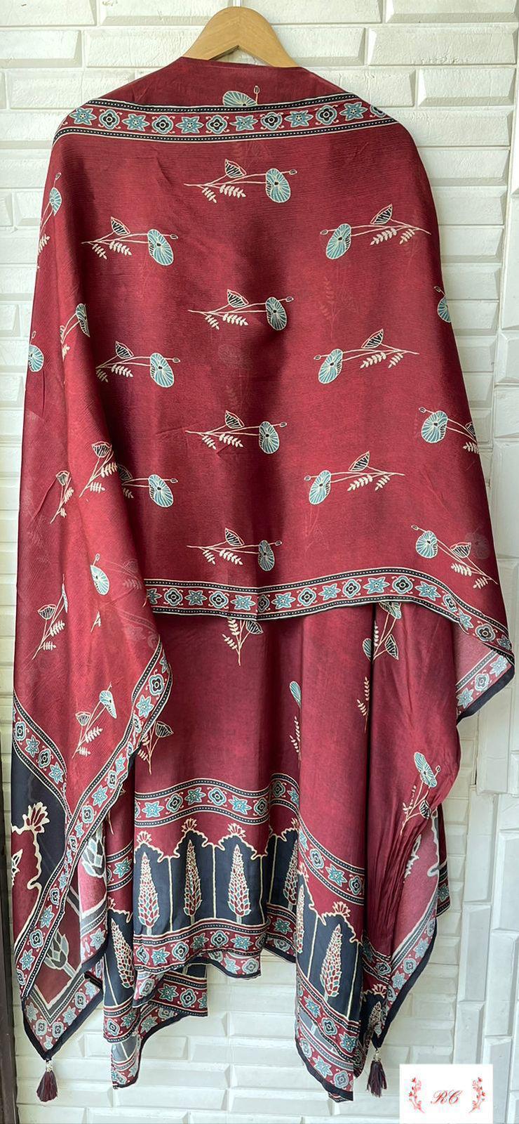 Pure Satin Silk Unstitched Suit Rc15486