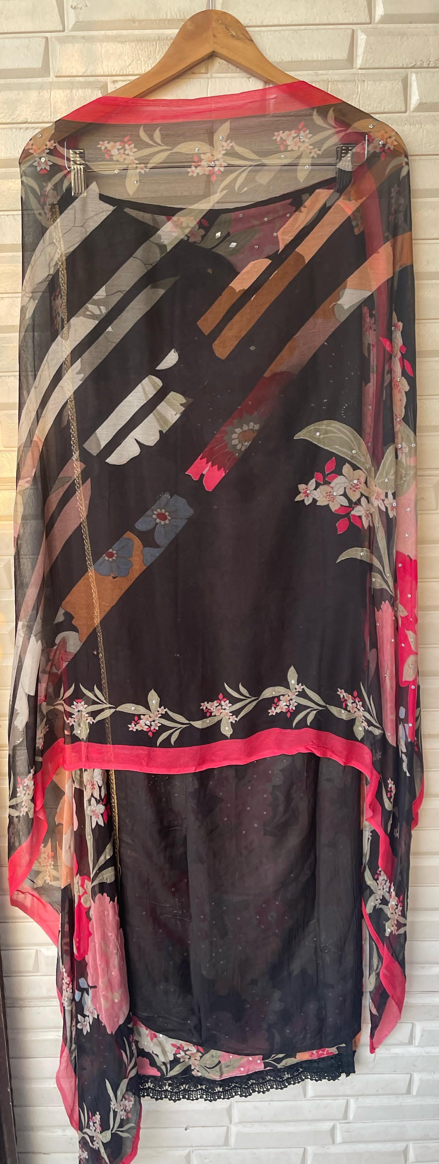 Organza Printed Unstitched Suit Rc16728