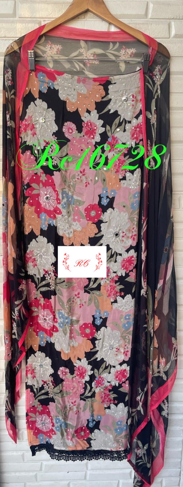 Organza Printed Unstitched Suit Rc16728