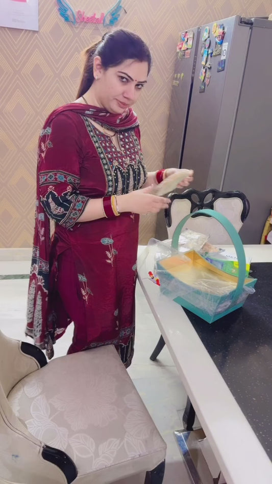 Pure Satin Silk Unstitched Suit Rc15486