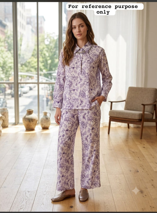Muslin cotton printed ladies stitched coord set Rc19106