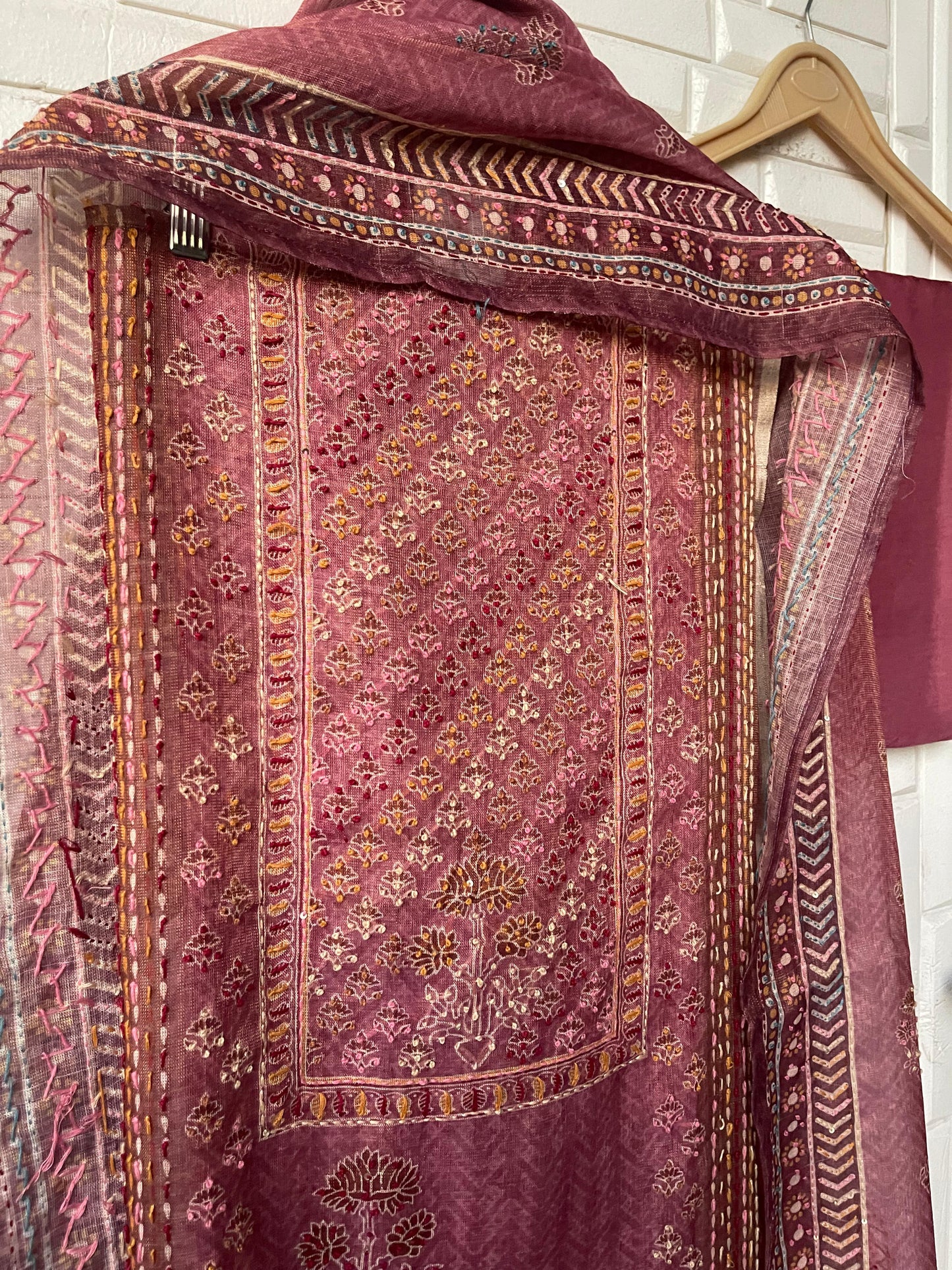 Linen silk unstitched ladies suit Rc17757 (b)