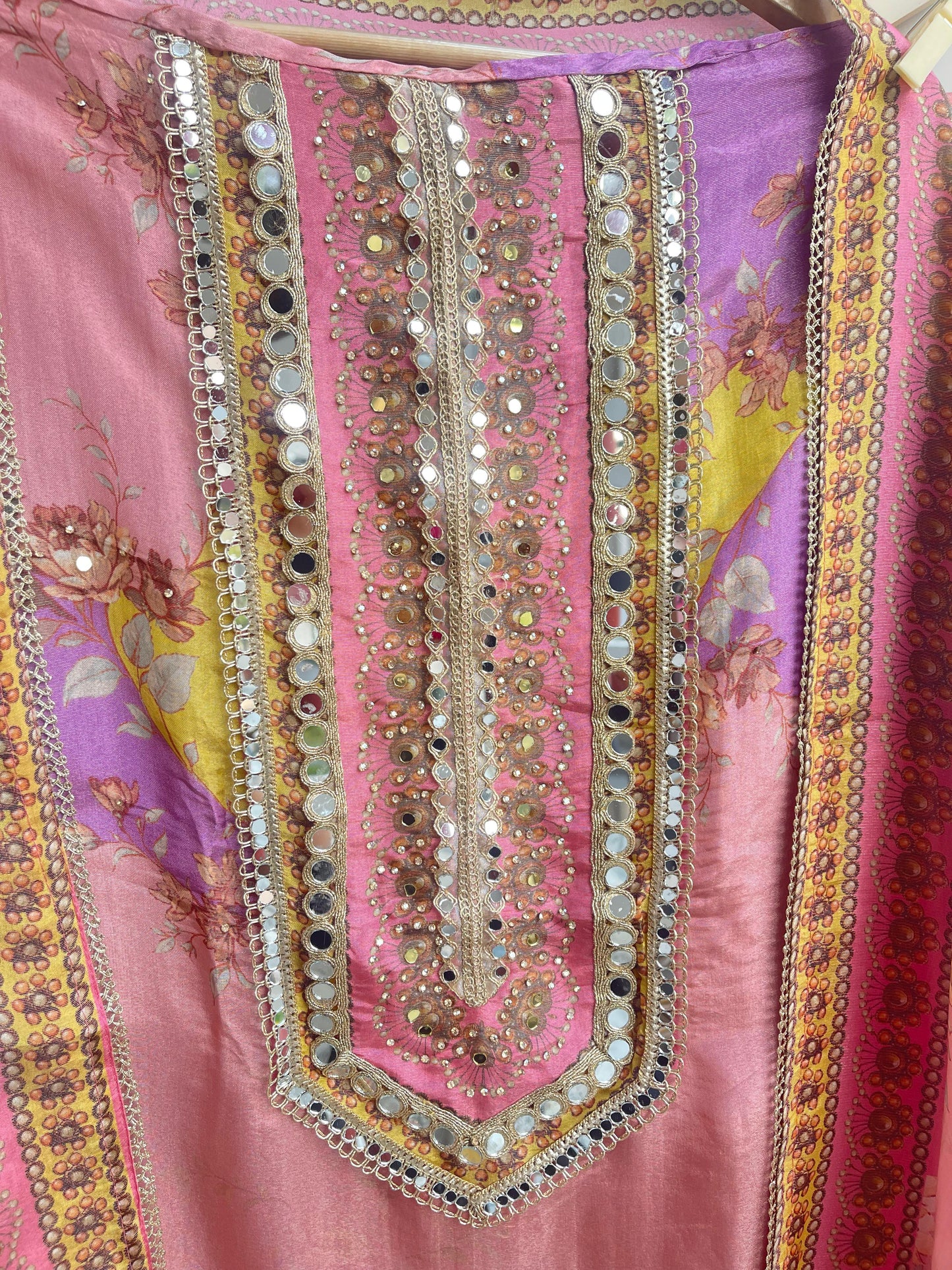 Shimmer silk unstitched ladies suit Rc17899