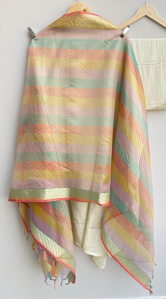 Shimmer silk unstitched ladies suit Rc17907