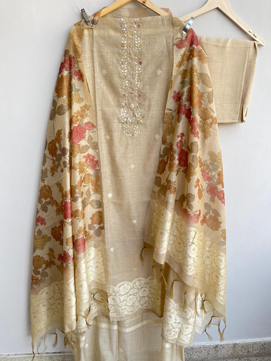 Mul chanderi unstitched ladies suit Rc18450 (b)