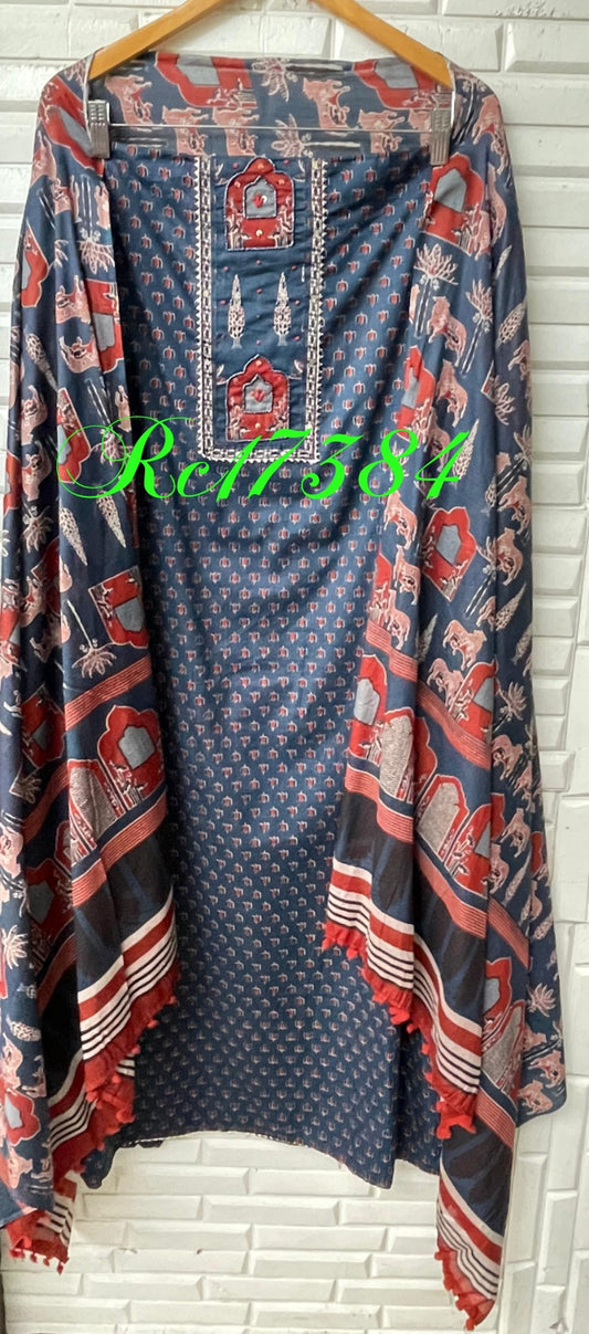 Cotton unstitched ladies suit Rc17384 (b)