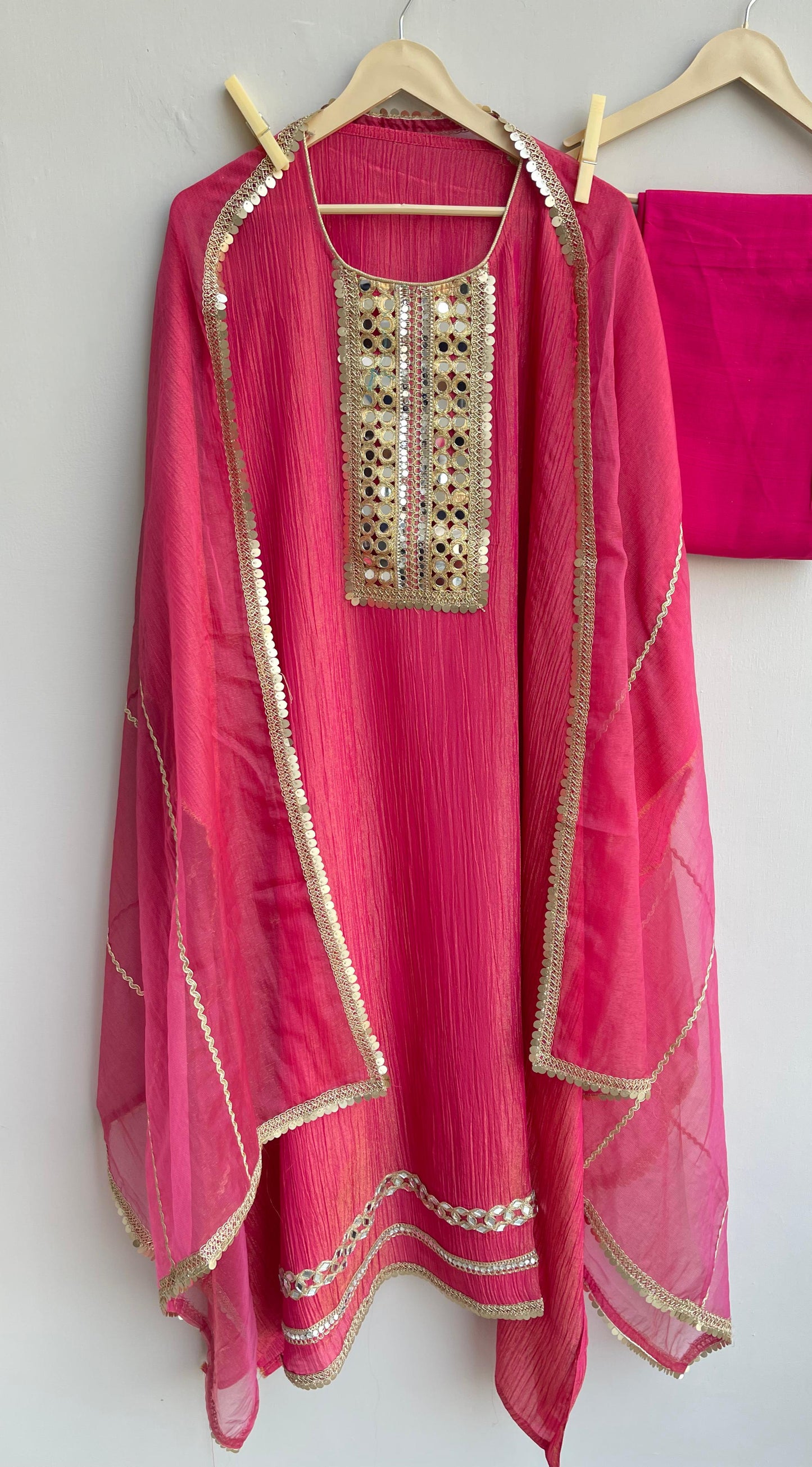 Crushed tissue unstitched ladies suit Rc17930 (a)