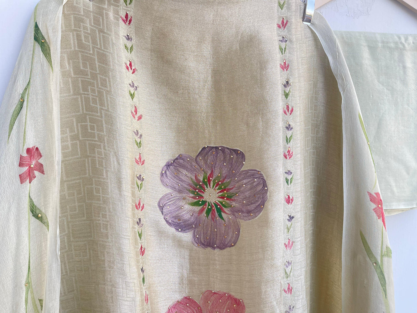 Self shimmer silk unstitched ladies suit Rc17881 (b)