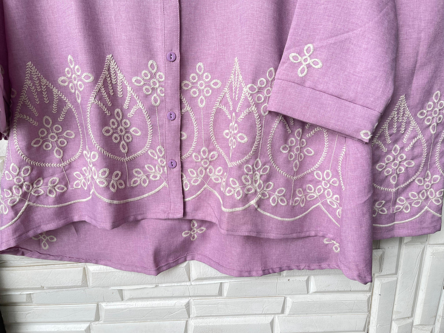 Cotton linen readymade ladies coord set Rc17337 (b)