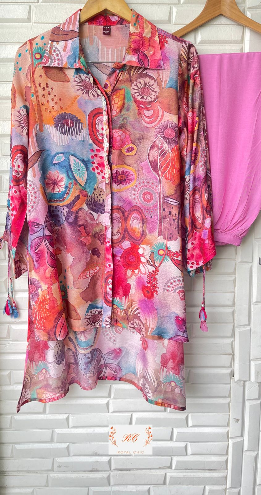 Pure Muslin Ready to Wear Co-ord Set Rc12145