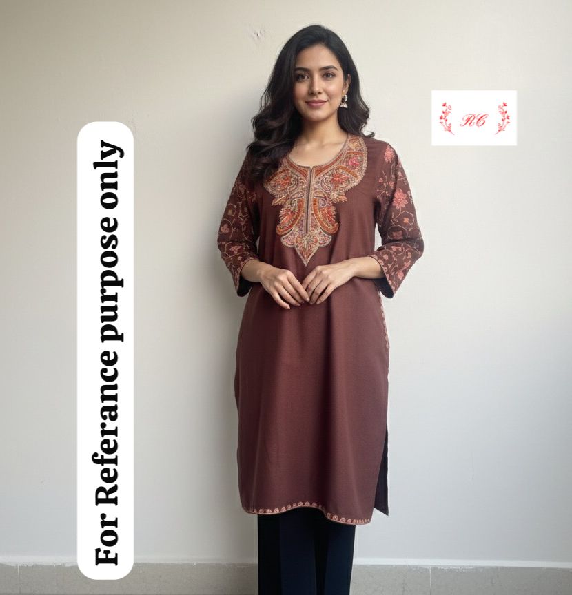 Kashmiri kadai readymade pheron ladies kurta Rc18108 (b)