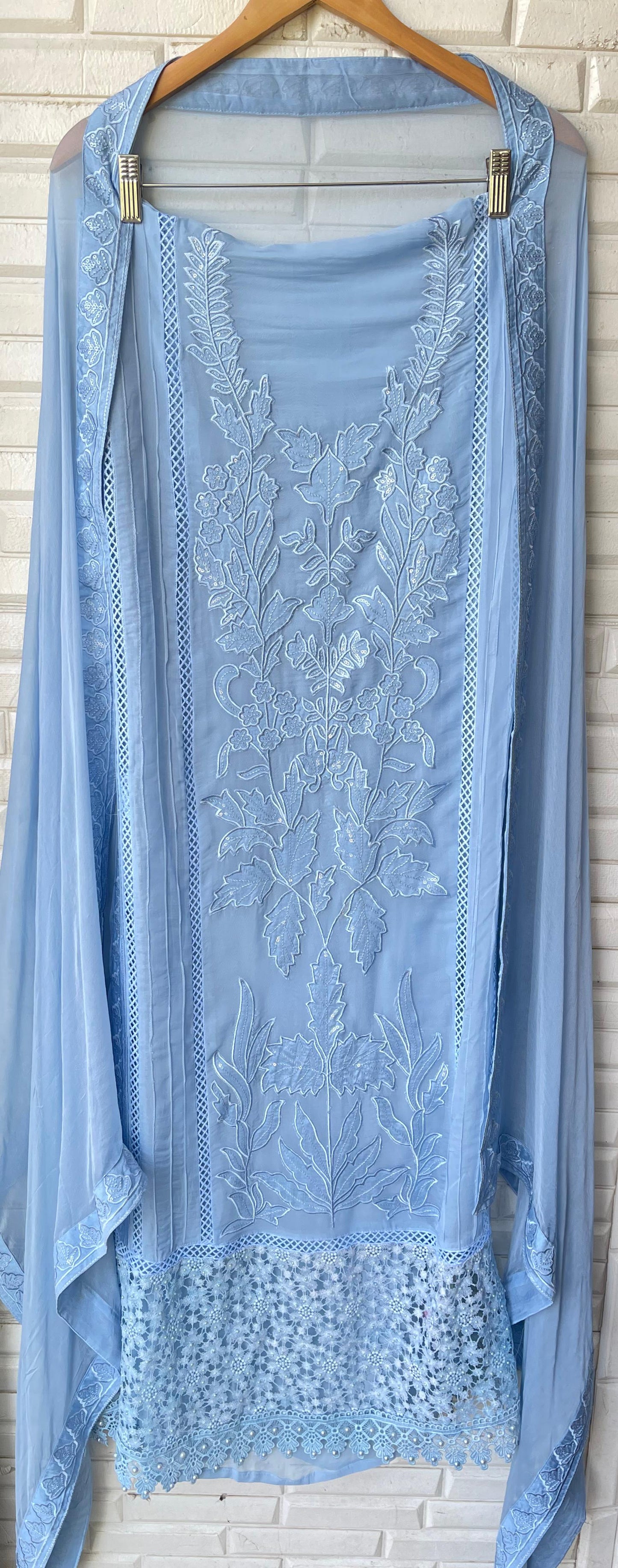 Organza unstitched ladies suit Rc17831 (b)