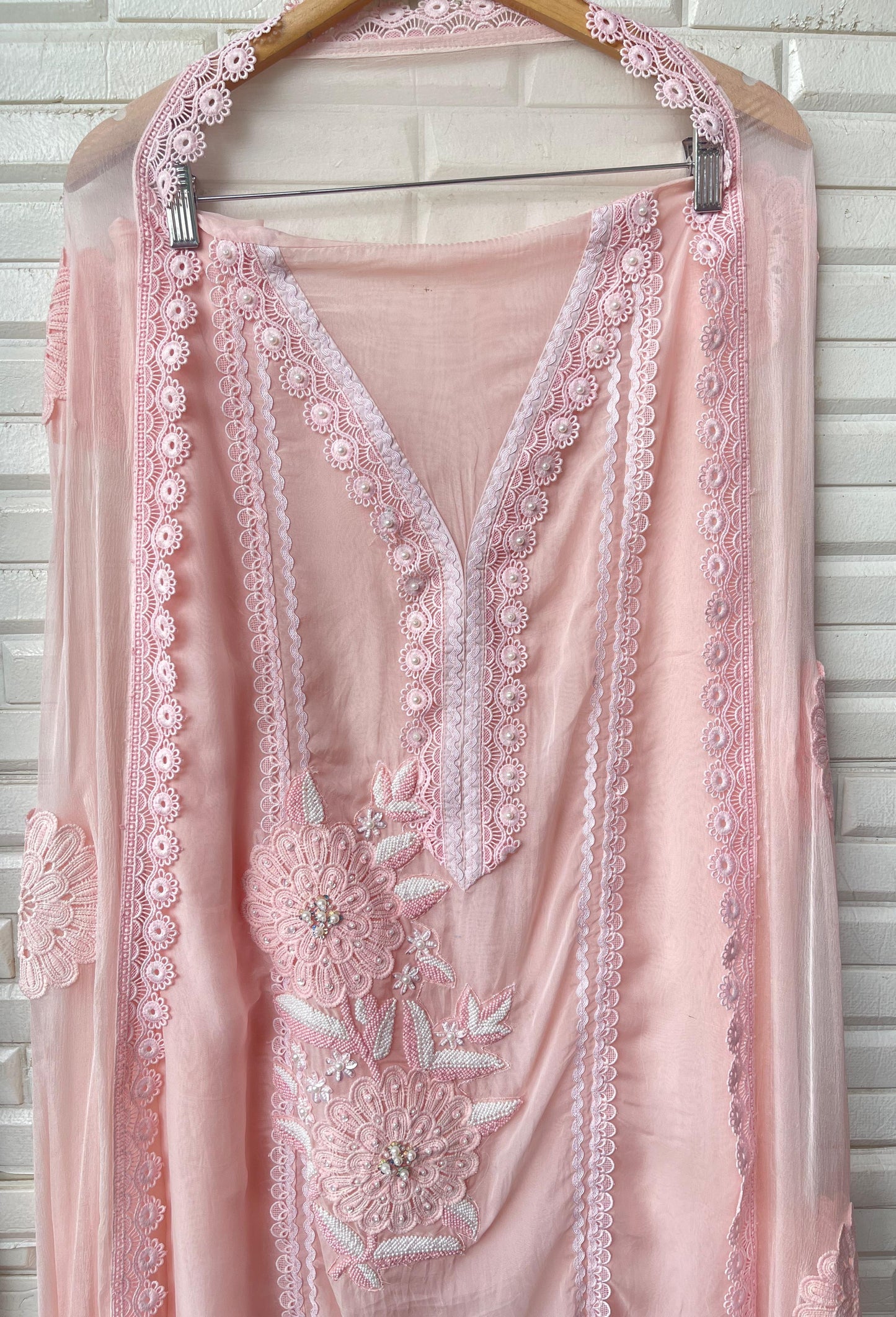 Organza unstitched ladies suit Rc17654