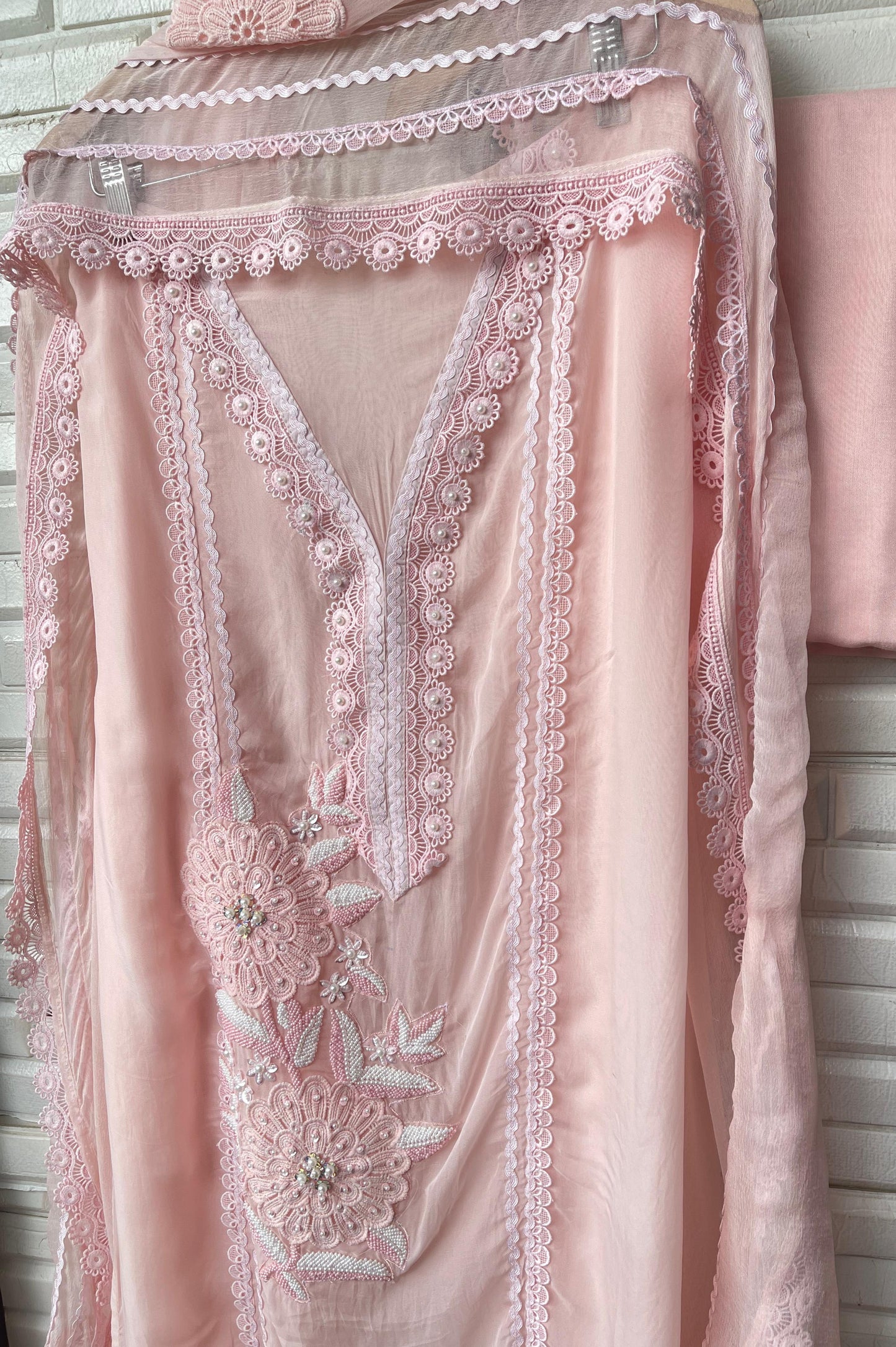 Organza unstitched ladies suit Rc17654