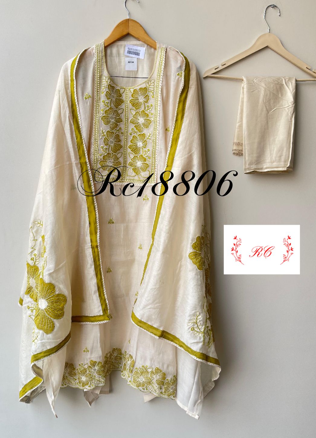 Mul Chanderi Unstitched Ladies Suit RC-18806 (a) β view 9
