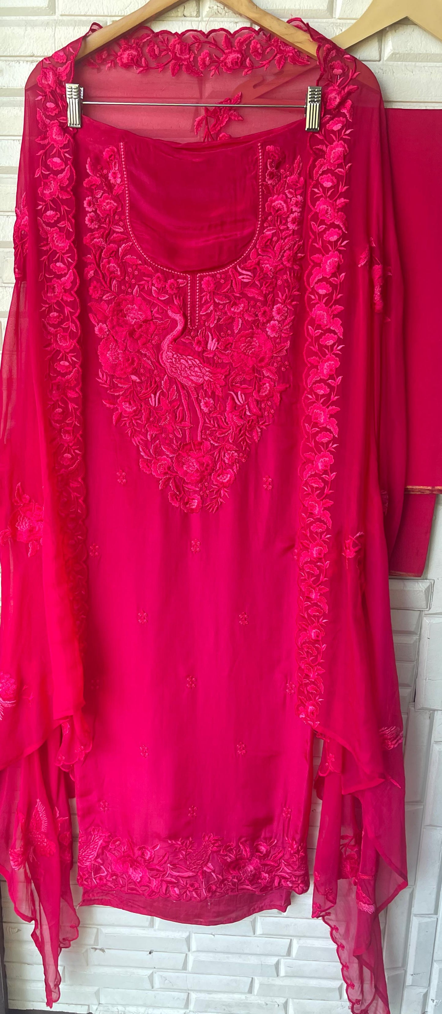 Crape silk unstitched ladies suit Rc17816 (a)