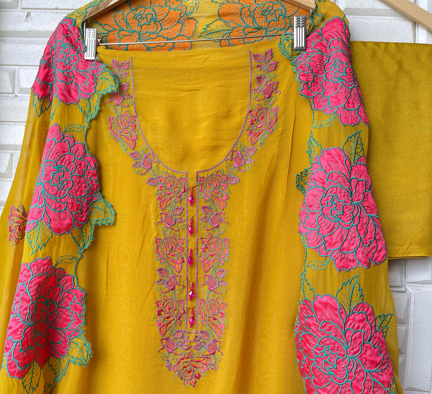 Organza unstitched ladies suit Rc17502