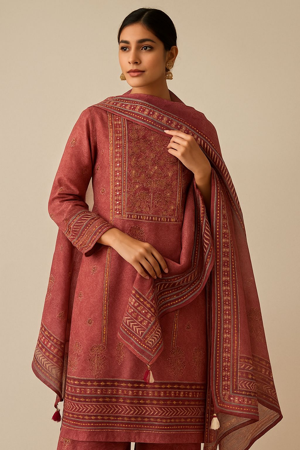 Linen silk unstitched ladies suit Rc17757 (b)