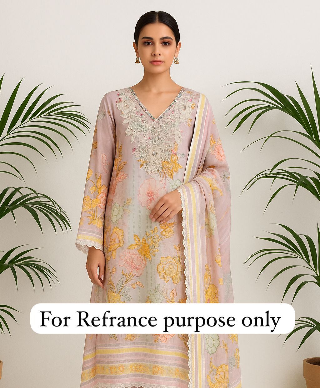 Crepe satin unstitched ladies suit Rc17611