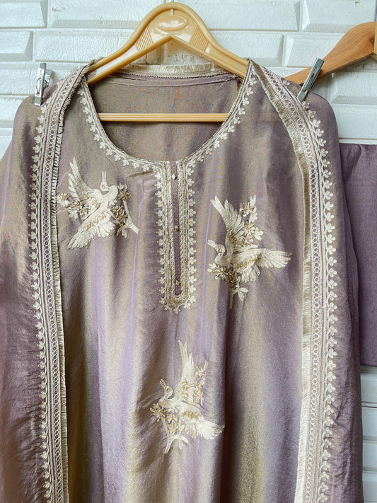 Shimmer silk unstitched ladies suit Rc17488 (a)