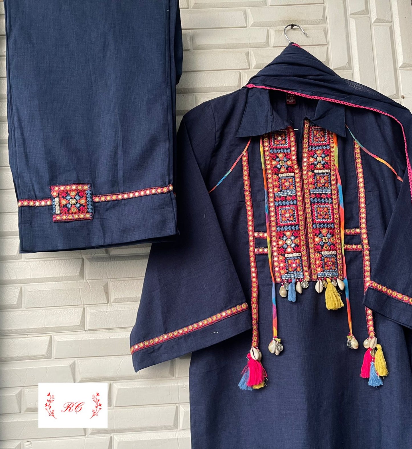 Linen cotton readymade ladies suit Rc14303