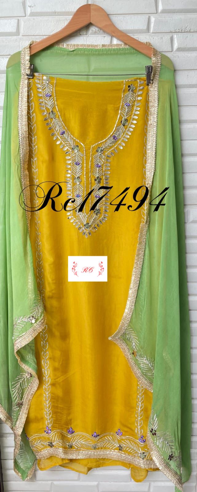 Organza unstitched ladies suit Rc17494