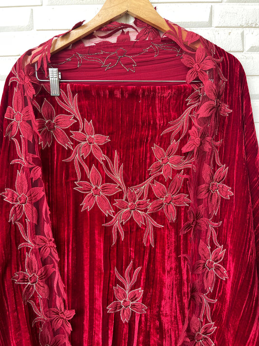 Crushed velvet unstitched ladies suit Rc17862 (b)