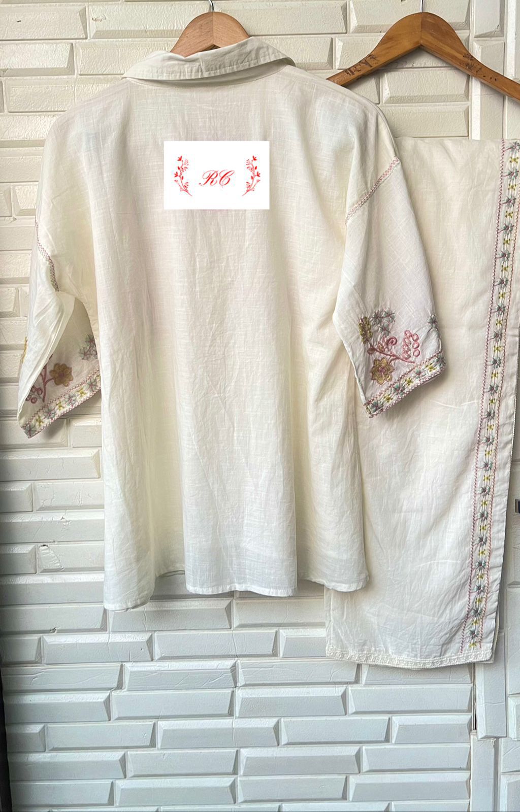 Pure Linen Ready to Wear Co-ord Set Rc15335