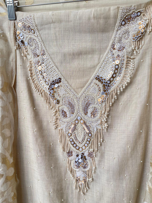 Mul chanderi unstitched ladies suit Rc17572