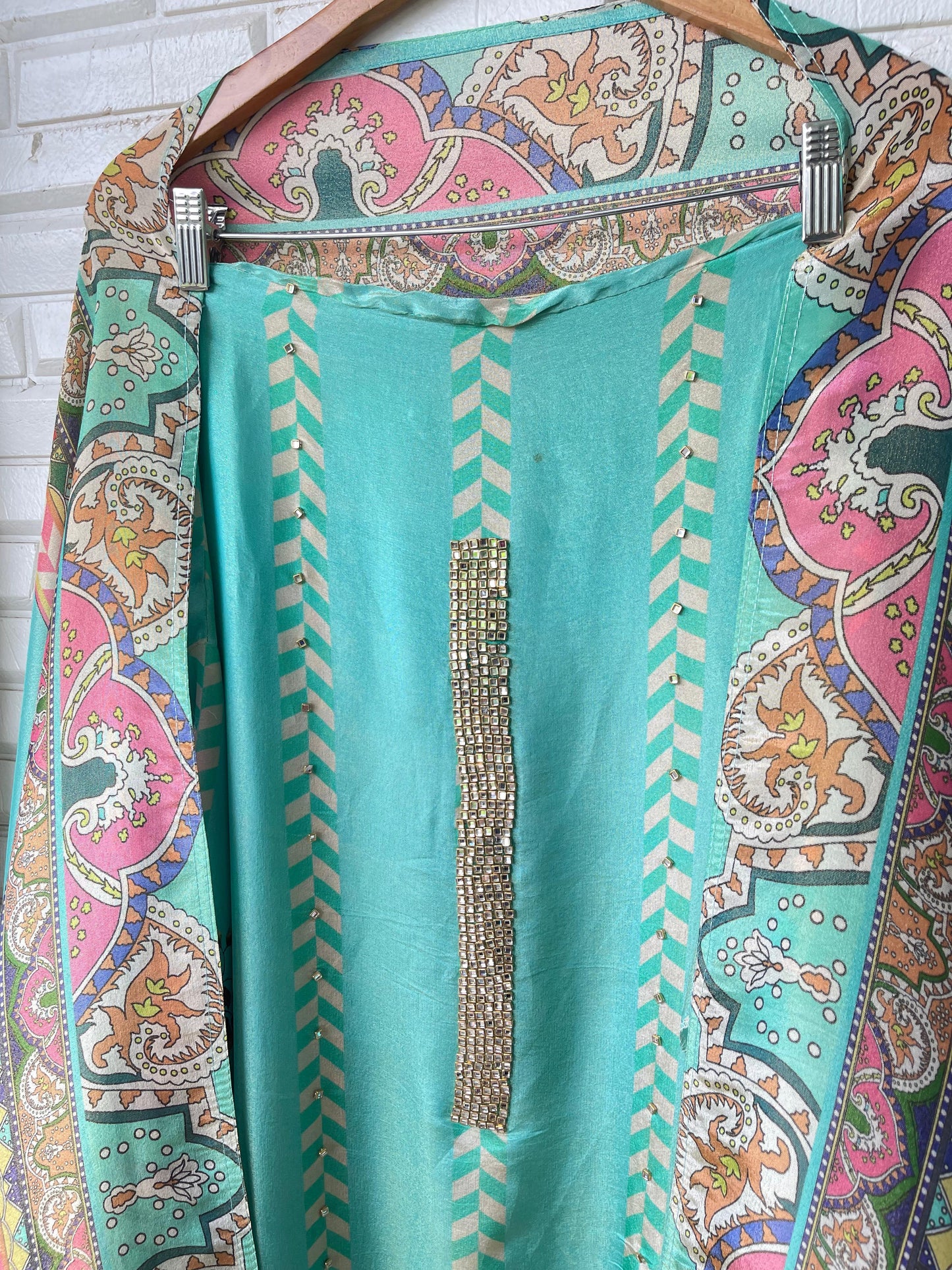 Shimmer silk unstitched ladies suit Rc17665