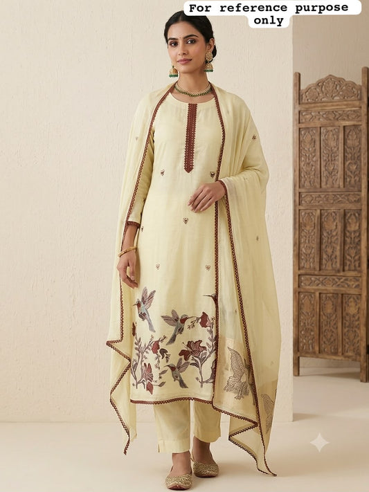 Organza soft flowy unstitched ladies suit Rc19156 (b)