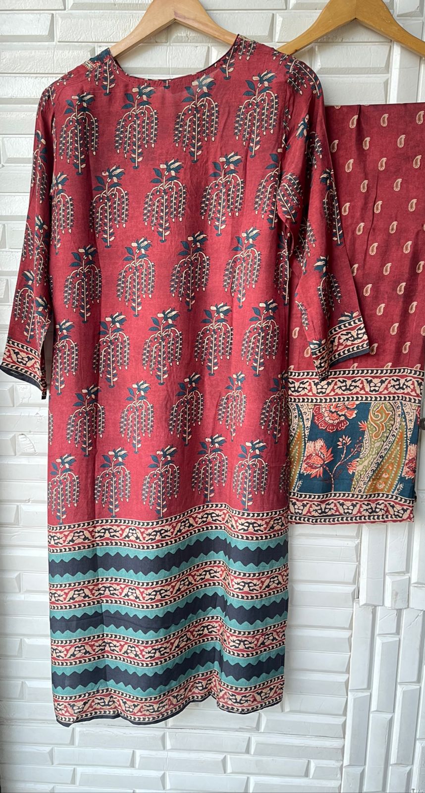 Pure Muslin Ready to Wear Co-ord Set Rc 15417