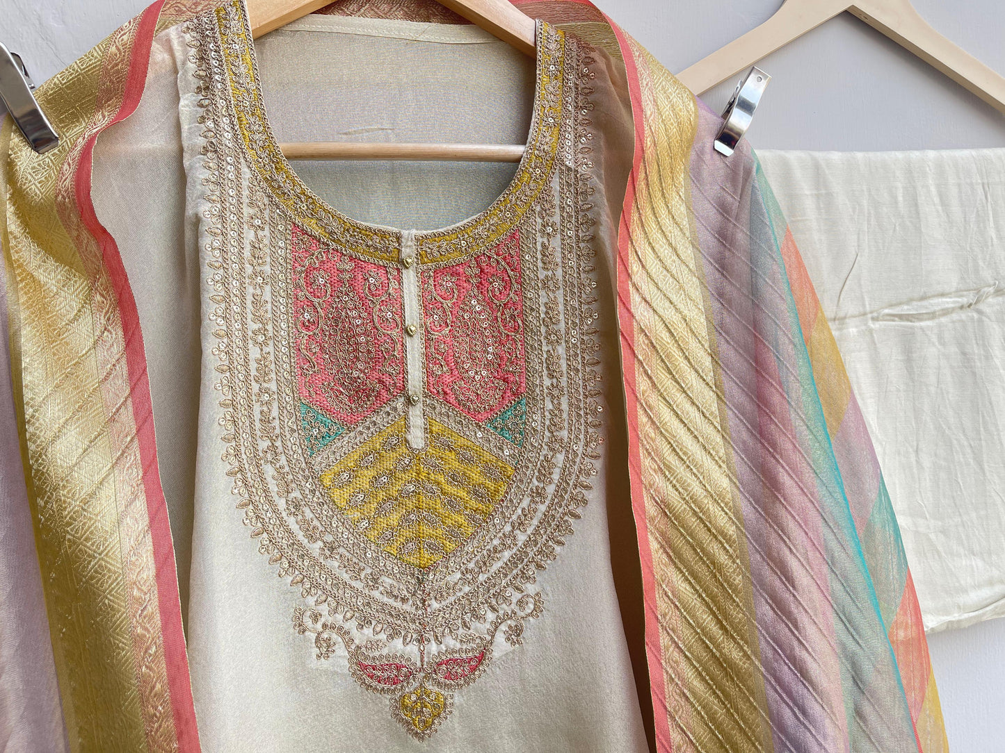 Shimmer silk unstitched ladies suit Rc17907 (a)