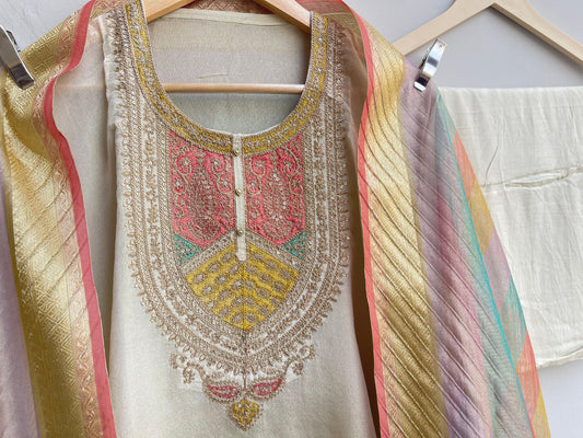 Shimmer silk unstitched ladies suit Rc17907 (a)